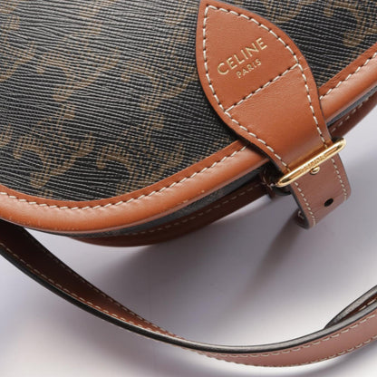 Celine Falco Medium Bag Triomphe Shoulder Coated Canvas Leather