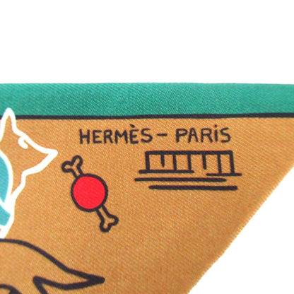 Hermes Les Chiens Parisiens Parisian Dog Silk Twilly Scarf/Muffler