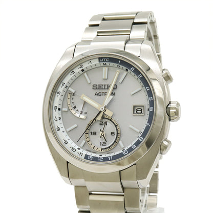 Seiko Astron Radio-Controlled Solar Watch With Silver Dial And Titanium Dial