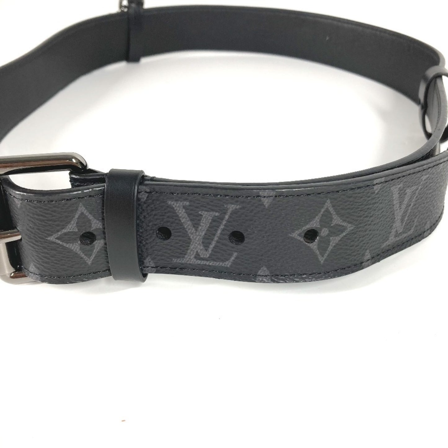 Louis Vuitton M0179V Monogram Eclipse Santur Signature Chain 35Mm Belt In Canvas