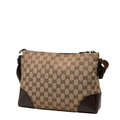 Gucci Gg Canvas Crossbody Shoulder Bag 114273 Brown
