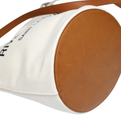 Yves Saint Laurent Rive Gauche Canvas Shoulder Bag Vlr669299 Natural/Brown