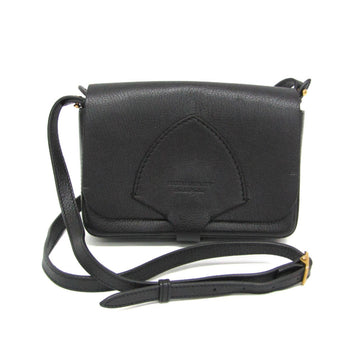Burberry Satchel Women'S Leather Shoulder Bag Black