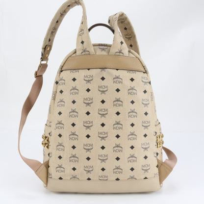 Mcm Visetos Studded Leather Backpack