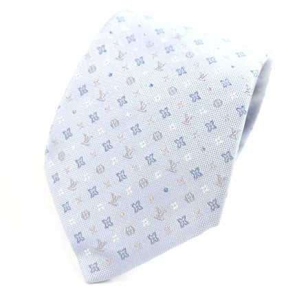 Louis Vuitton 2023 Louis Vuitton M76845 Monogram Gradient Dots 8Cm 100% Silk Tie Light Blue With Box