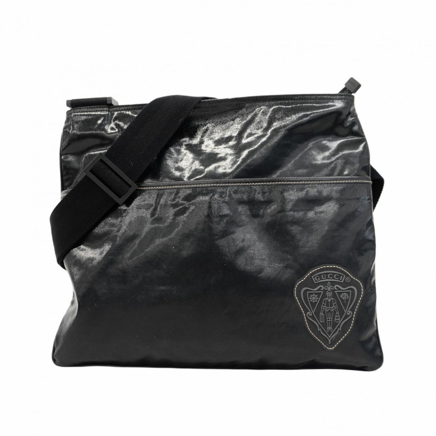 Gucci Crest Shoulder Bag 181098 Black