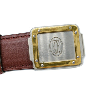 Cartier Belt Santos Bordeaux Red
