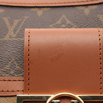 Louis Vuitton Hobo Dauphine Mm Shoulder Bag Coated Canvas Leather Monogram Reverse