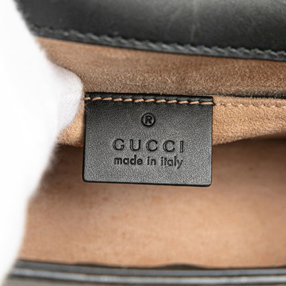 Gucci Sylvie Mini Chain Shoulder Bag 431666 Black Leather