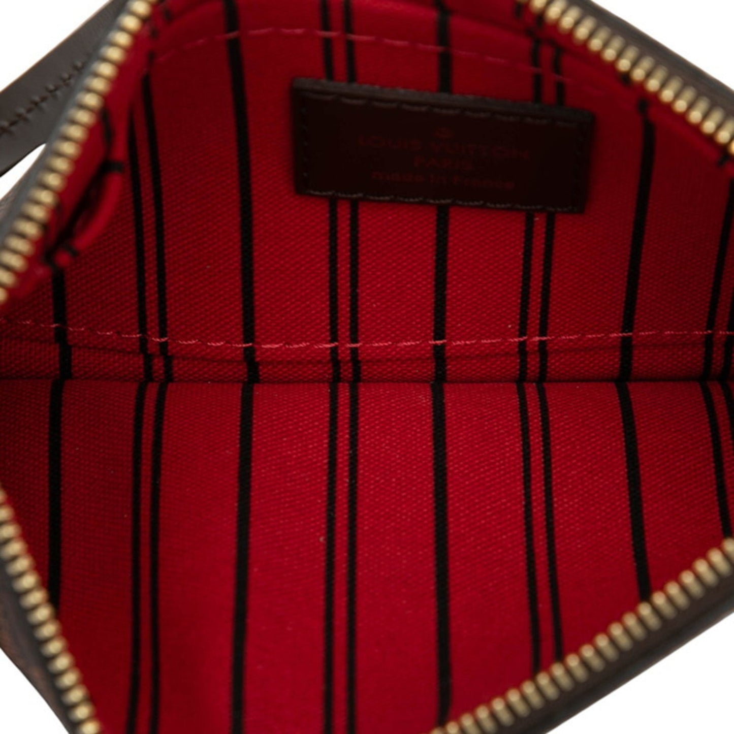 Louis Vuitton Damier Neverfull Pm With Brown Leather Pouch