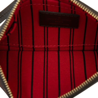Louis Vuitton Damier Neverfull Pm With Brown Leather Pouch