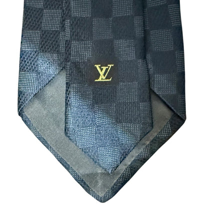 Louis Vuitton Damier Graphite 100% Silk Tie
