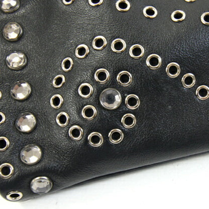 Prada Clutch Bag 1N1825 Black And Red Leather With Strap