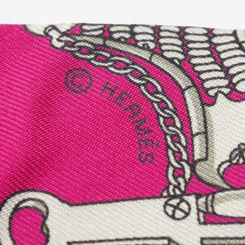 Hermes Herms Mors Et Gourmettes Remix Twilly Silk Scarf