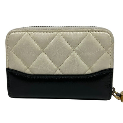 Chanel Gabriel Doux Round Coin Case Wallet White