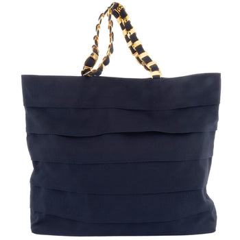 Salvatore Ferragamo Vara Nylon Tote Navy Bag Au-21 6160 Leather