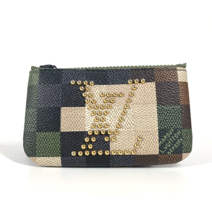 Louis Vuitton M83175 Damier Pop Pochette Cle Wallet Coin Purse Keychain Bag Charm Studs Wallet/Coin