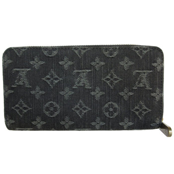 Louis Vuitton Louis Vuitton Round Long Wallet Monogram Denim Zippy Black