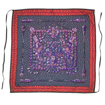 Hermes Petit H Scarf Muffler Carre 90 Leather Trimming Tresors Retrouves Hidden Treasure Hermes