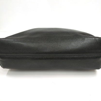 Chanel Caviar Skin Tote In Black