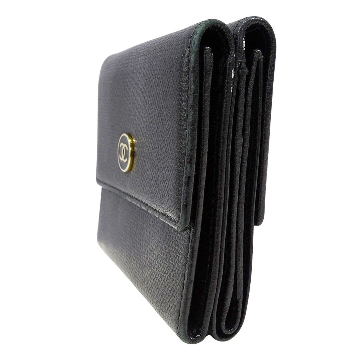 Chanel Women'S Bifold Wallet With Coco Button