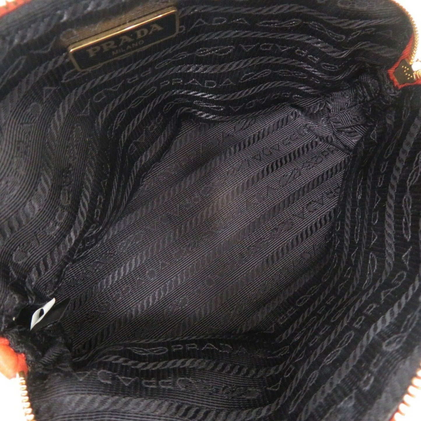 Prada Leather Orange Pouch 0778Prada
