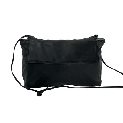 Loewe Vintage Anagram Logo Nappa Leather Shoulder Bag/Pochette/Sacoche In Black 11479