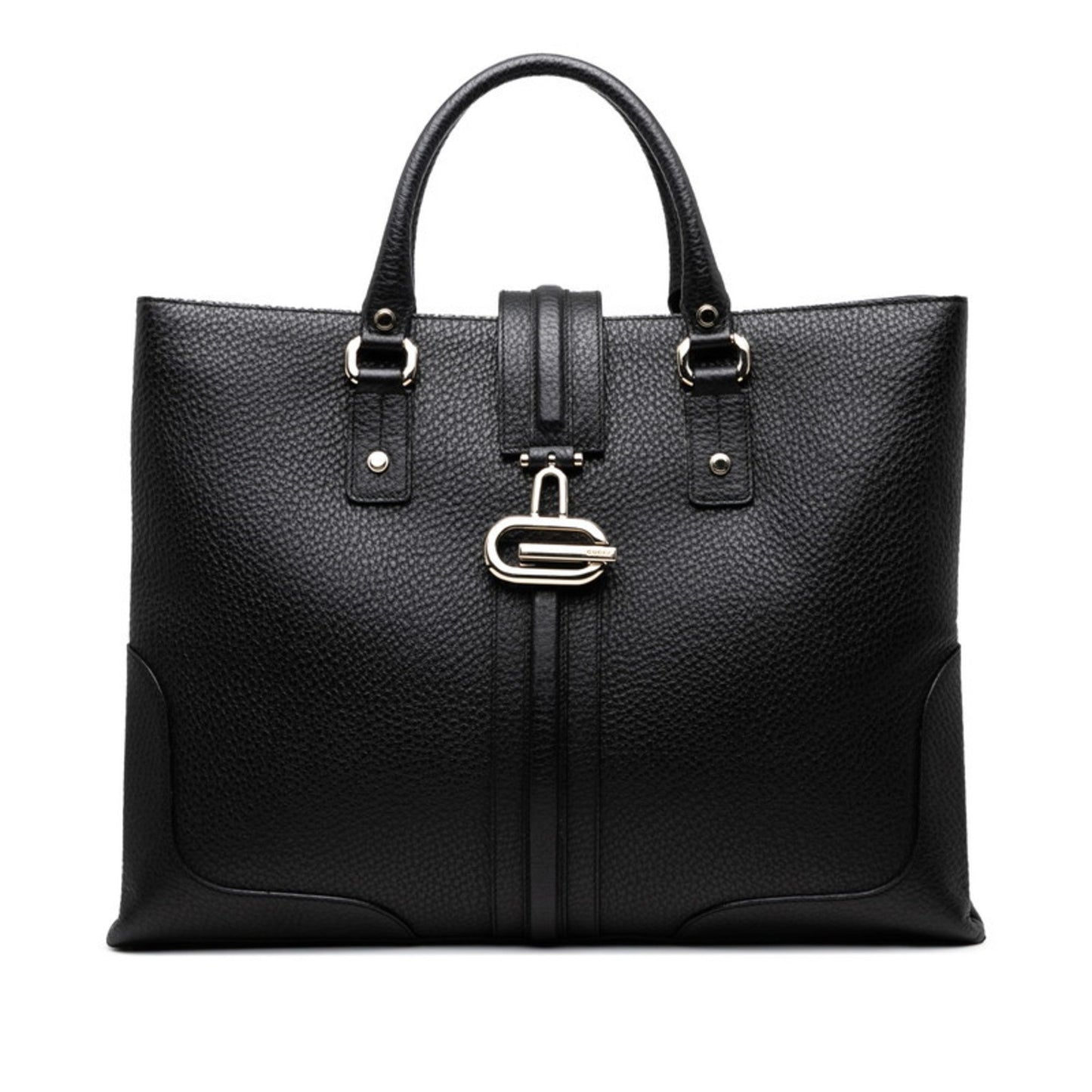 Gucci Tote Bag Handbag 130994 Black Leather