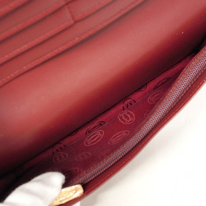 Cartier Must Long Wallet Leather Bordeaux
