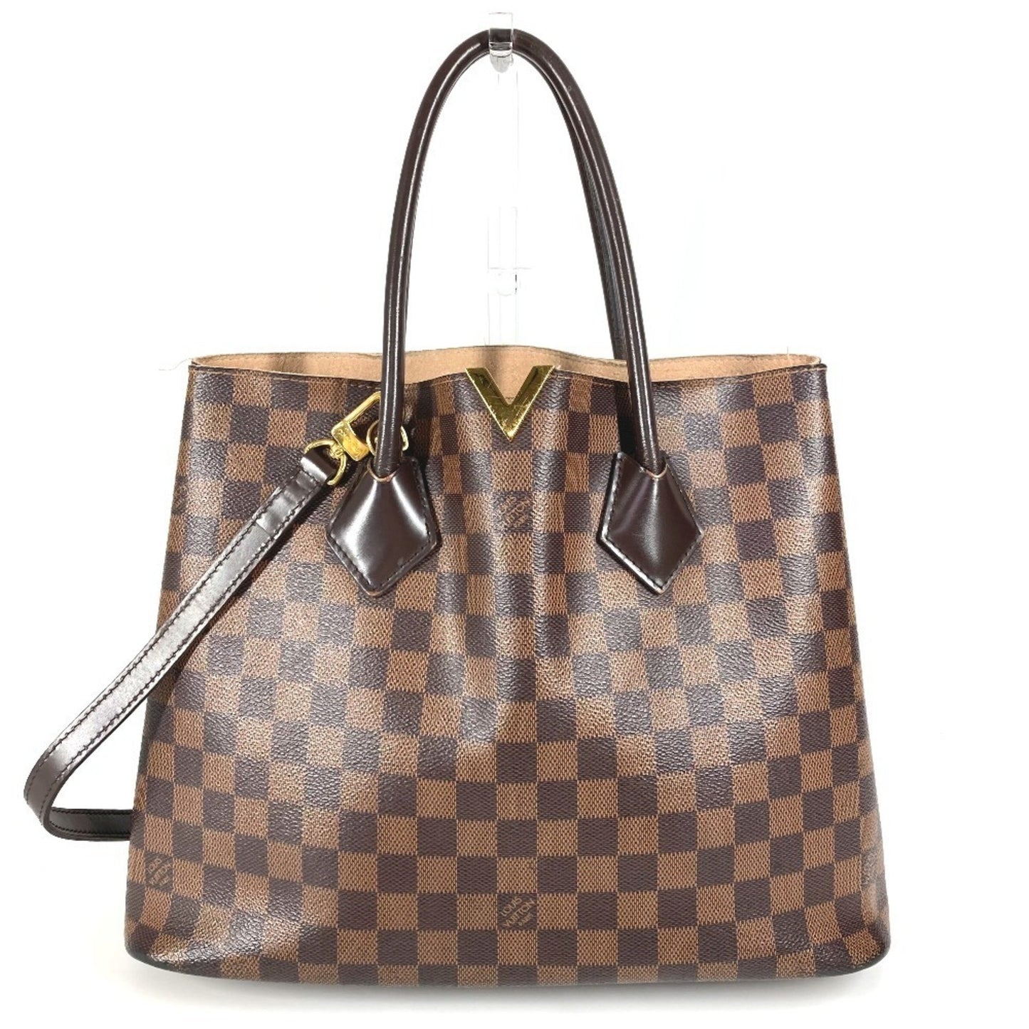 Louis Vuitton N41435 Damier Kensington Handbag/Tote/Shoulder Bag In Canvas