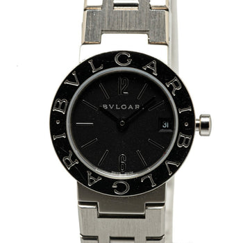 Bvlgari Watch Bb23Ss Quartz Black Dial Stainless Steel
