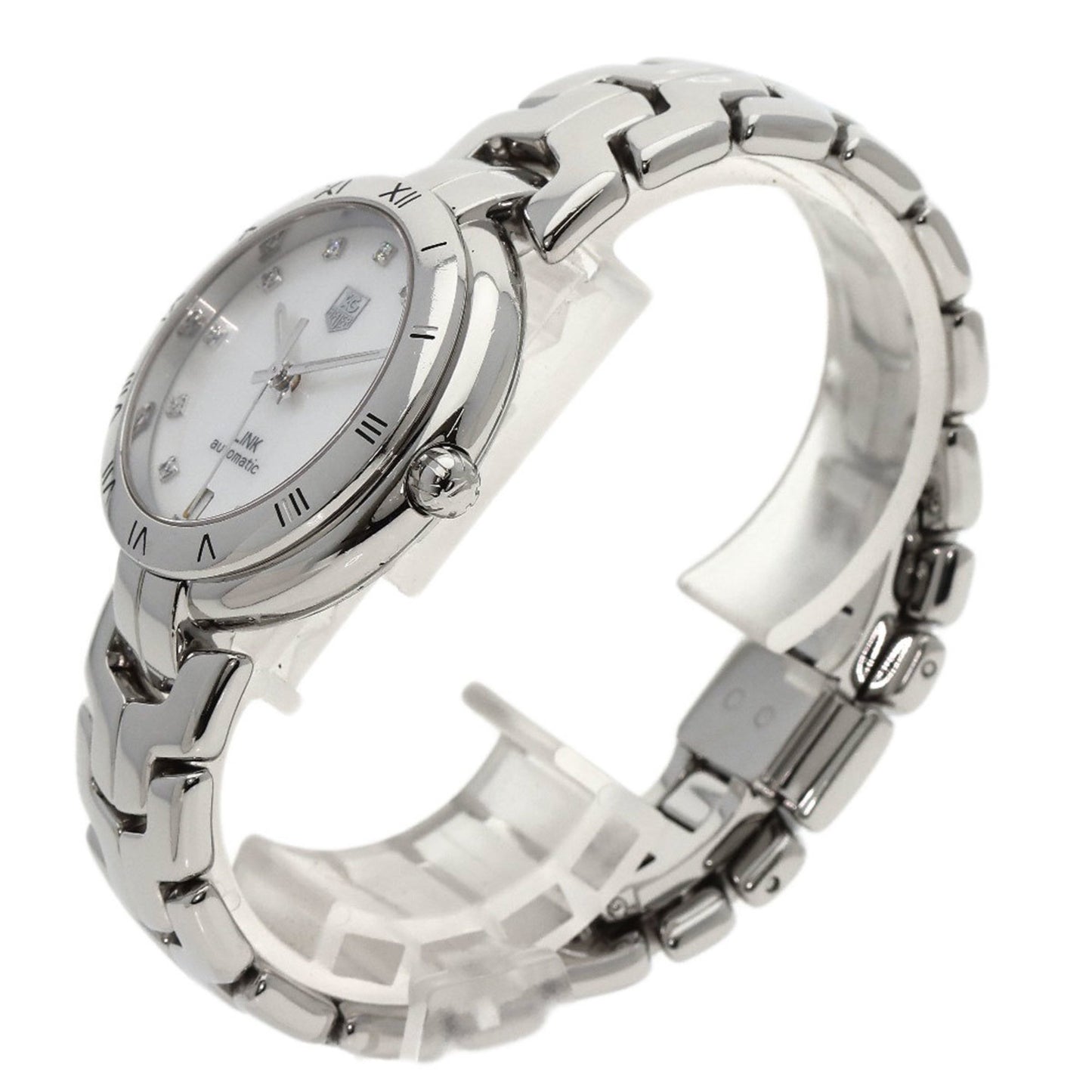 Tag Heuer Wat2315 Link Calibre 7 11P Diamond Watch Stainless Steel Ss