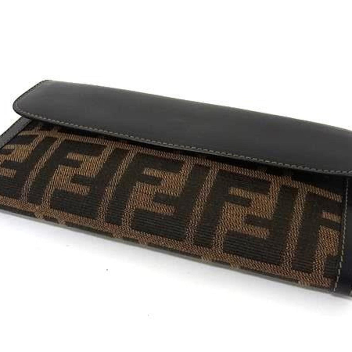 Fendi Zucca W Bifold Wallet 2804 01339 Brown