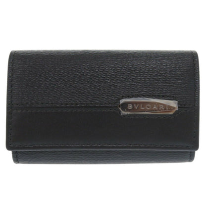 Unused Bvlgari Serpenti Scalie Man Leather Black Key Case