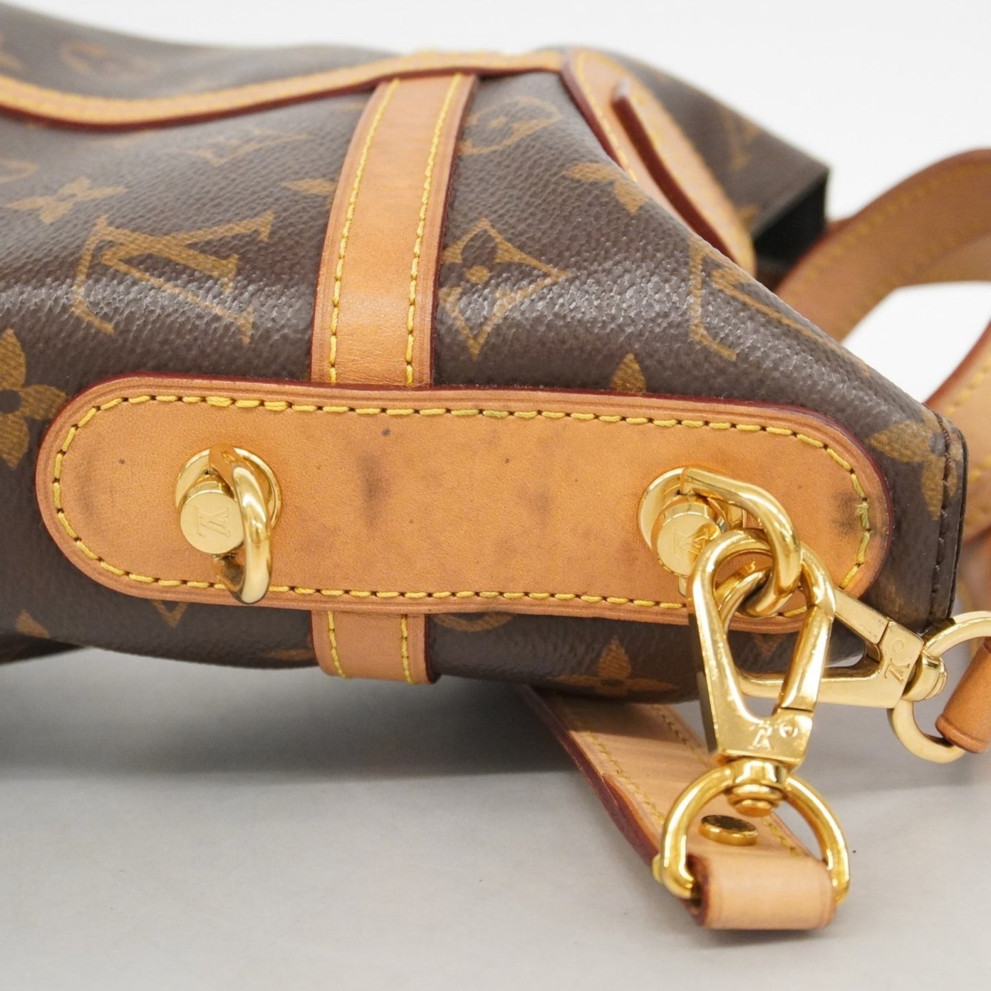 Louis Vuitton Monogram Duffle Bag M43587 Brown 2-Way