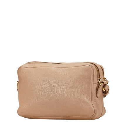 Prada Shoulder Bag In Beige Leather