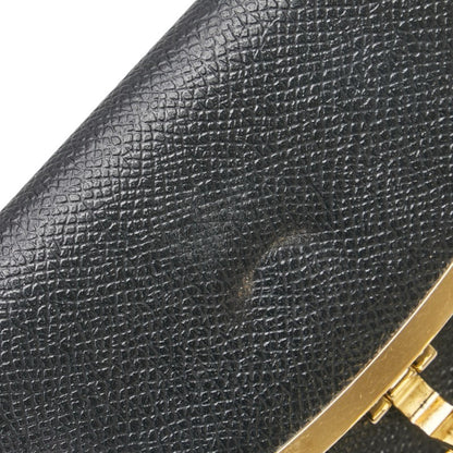 Salvatore Ferragamo Gancini Card Case In Black Leather