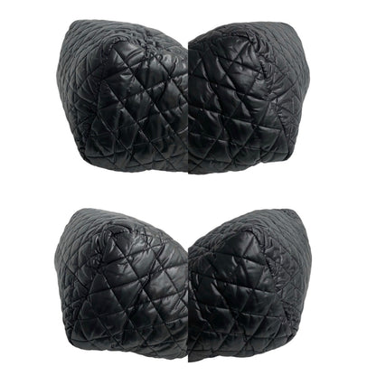 Chanel Coco Cocoon Mark Nylon Handbag Mini Tote Bag Black 83755