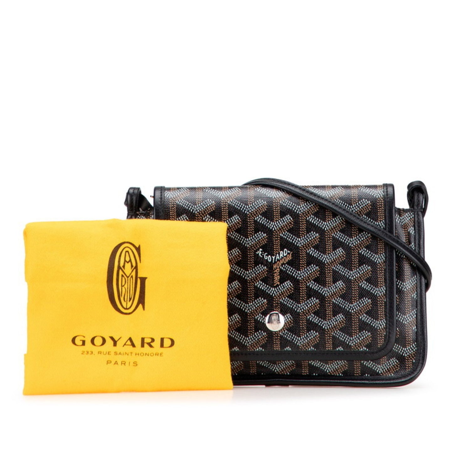Goyard Plumet Pouch Wallet Black Leather