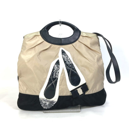 Salvatore Ferragamo Shoes Crossbody 2Way Bag Hand Bag Shoulder Bag Black Beige