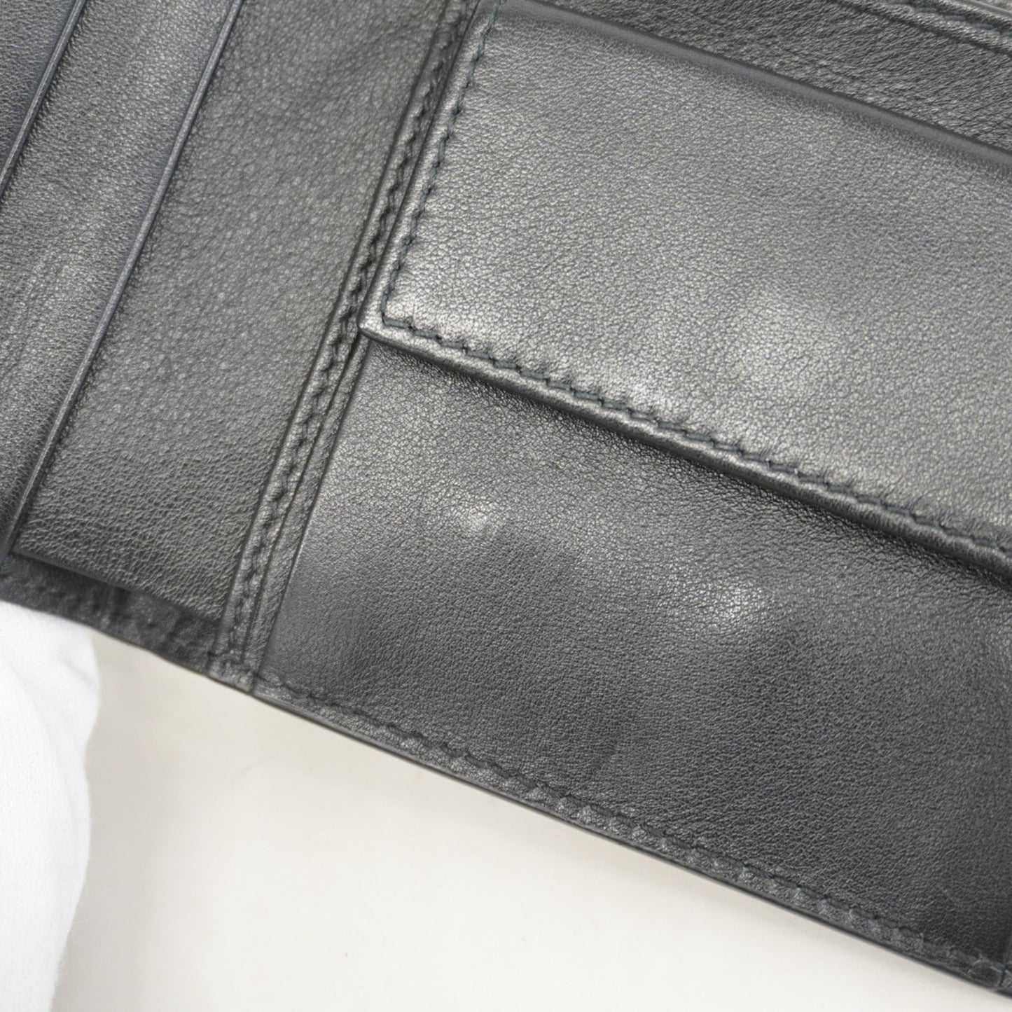 Gucci Micro Guccissima Wallet 150413 Leather Black