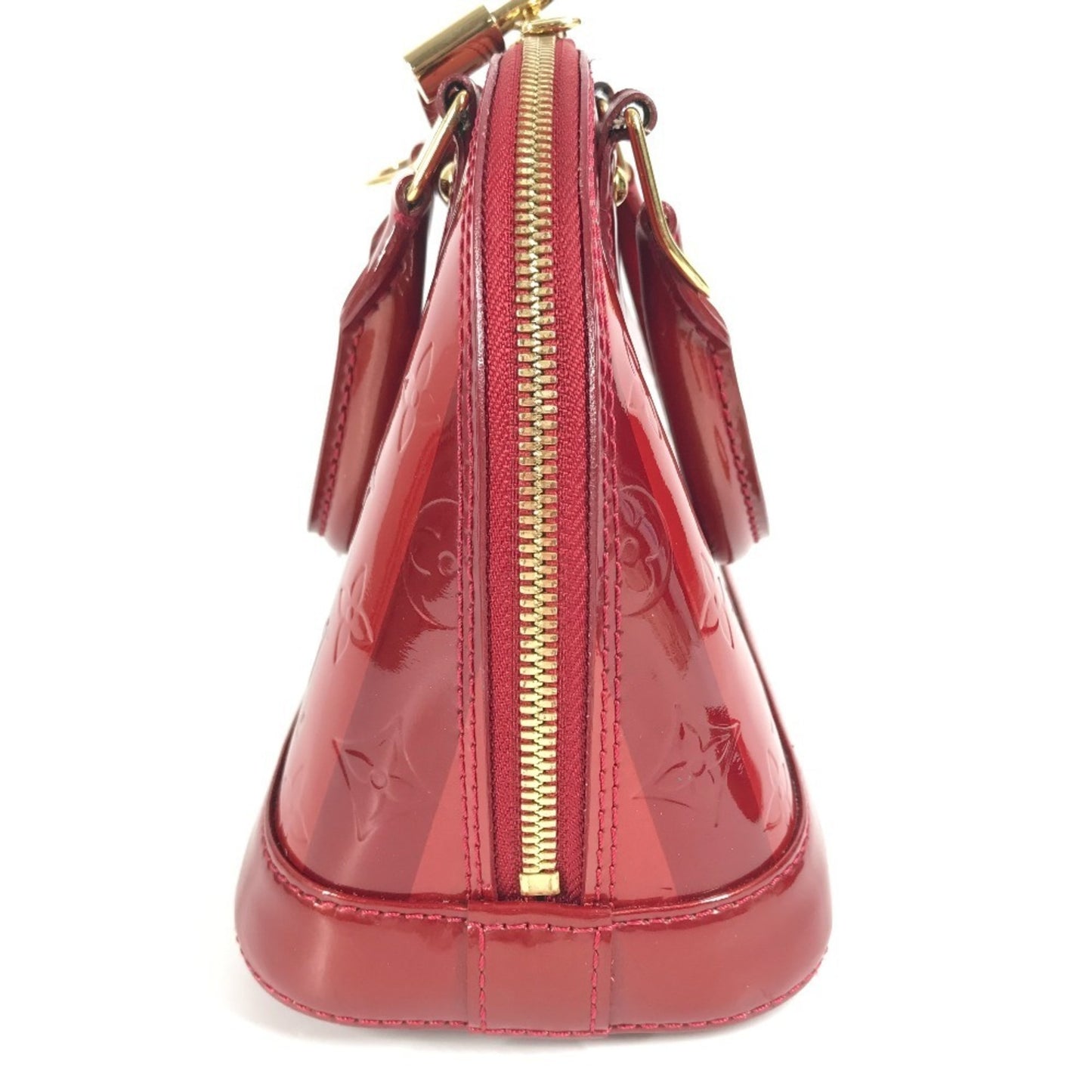 Louis Vuitton M91593 Vernis Rayeur Stripe Alma Bb 2-Way Shoulder Bag/Handbag In Patent Leather
