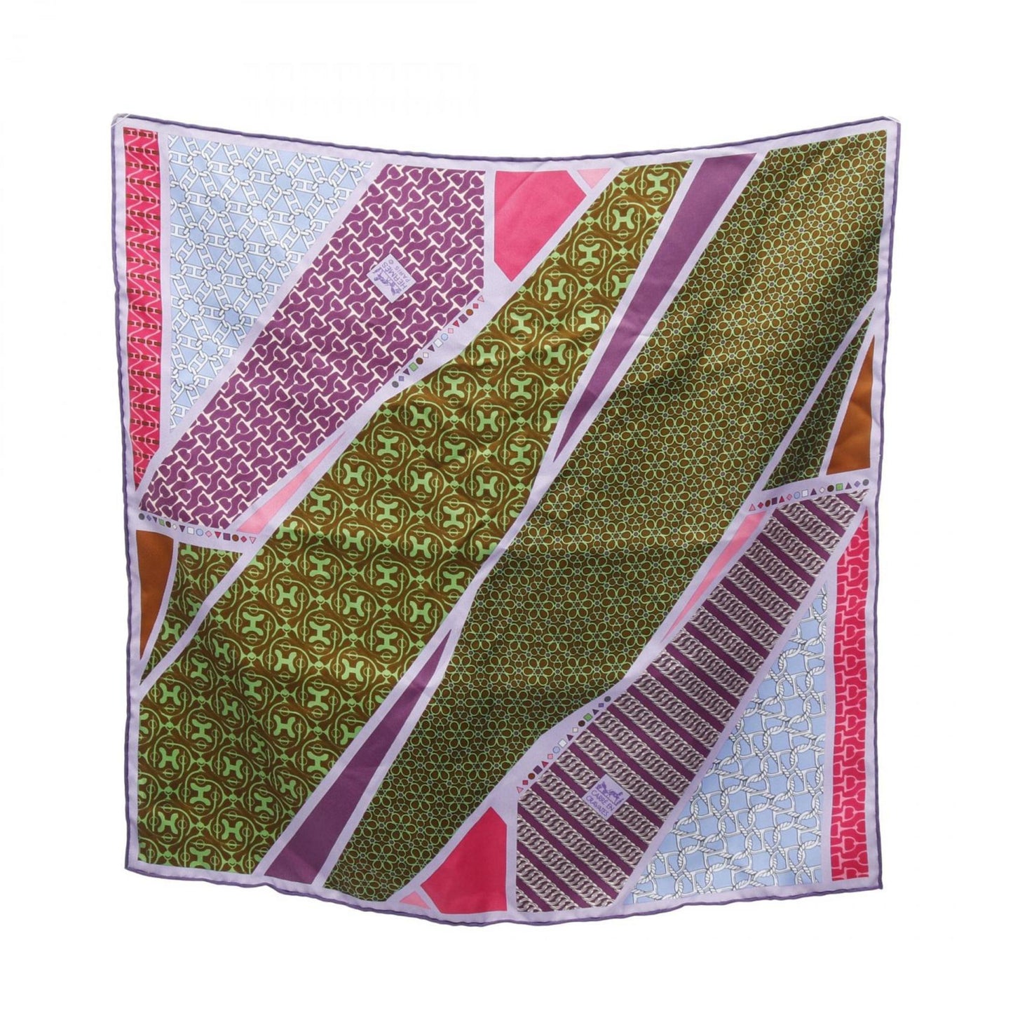 Hermes Herms Petit Carre 45 (Carre En Cravates) Silk Scarf