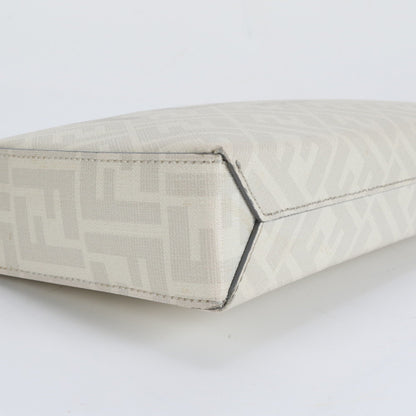 Fendi Zucca Ff Leather Second Bag/Clutch/Pouch Gray