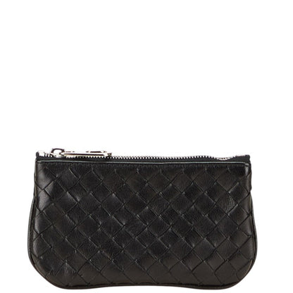 Bottega Veneta Intrecciato Wallet/Coin Case Black Leather
