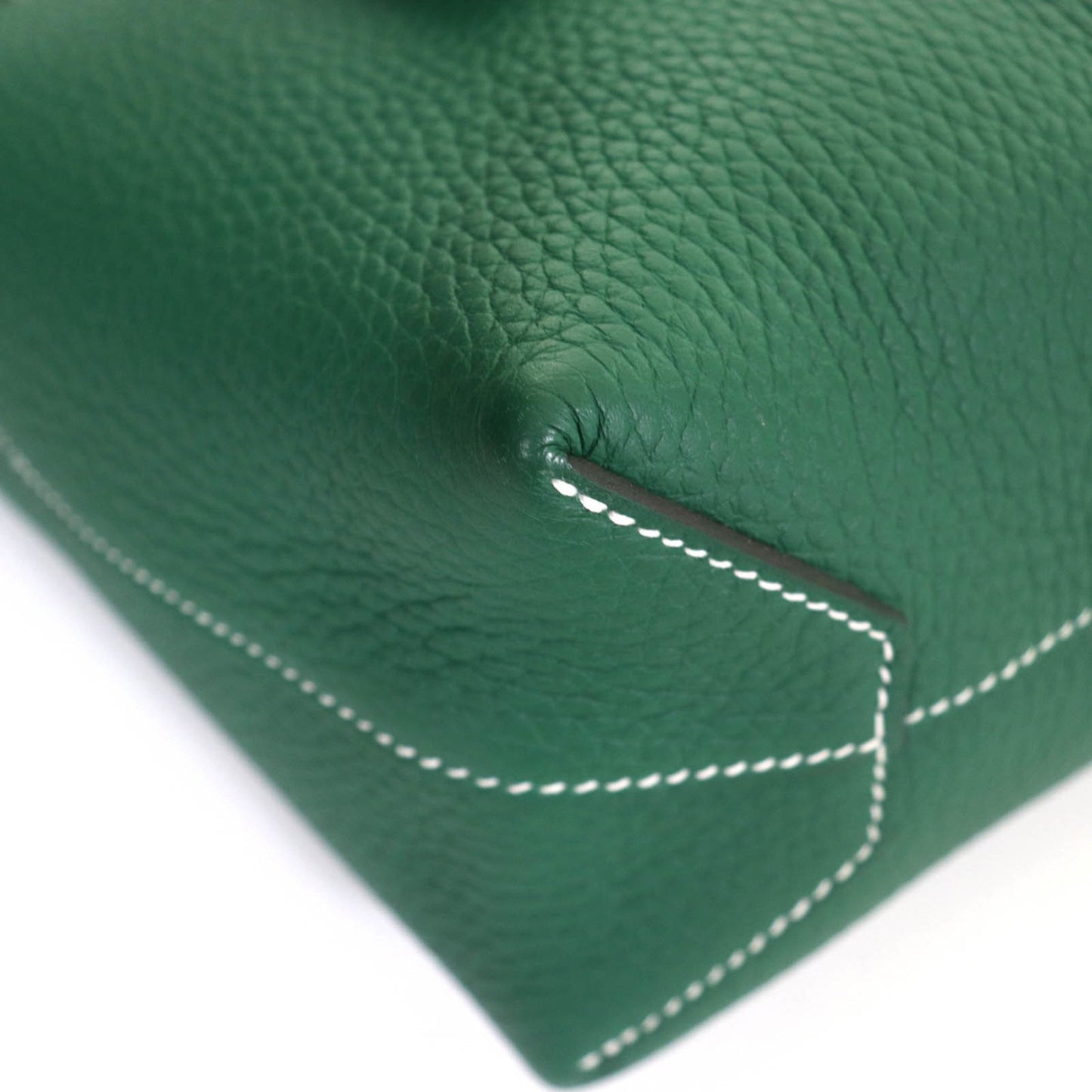 Hermes Cabas Serie 31 Taurillon Clemence Vert Moyen Tote Bag