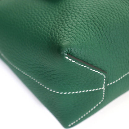 Hermes Cabas Serie 31 Taurillon Clemence Vert Moyen Tote Bag