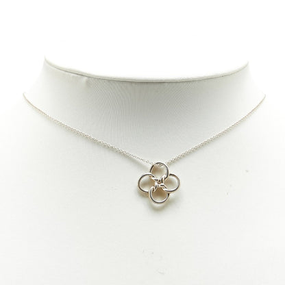 Tiffany Quadro Folio Necklace Sv925 Silver