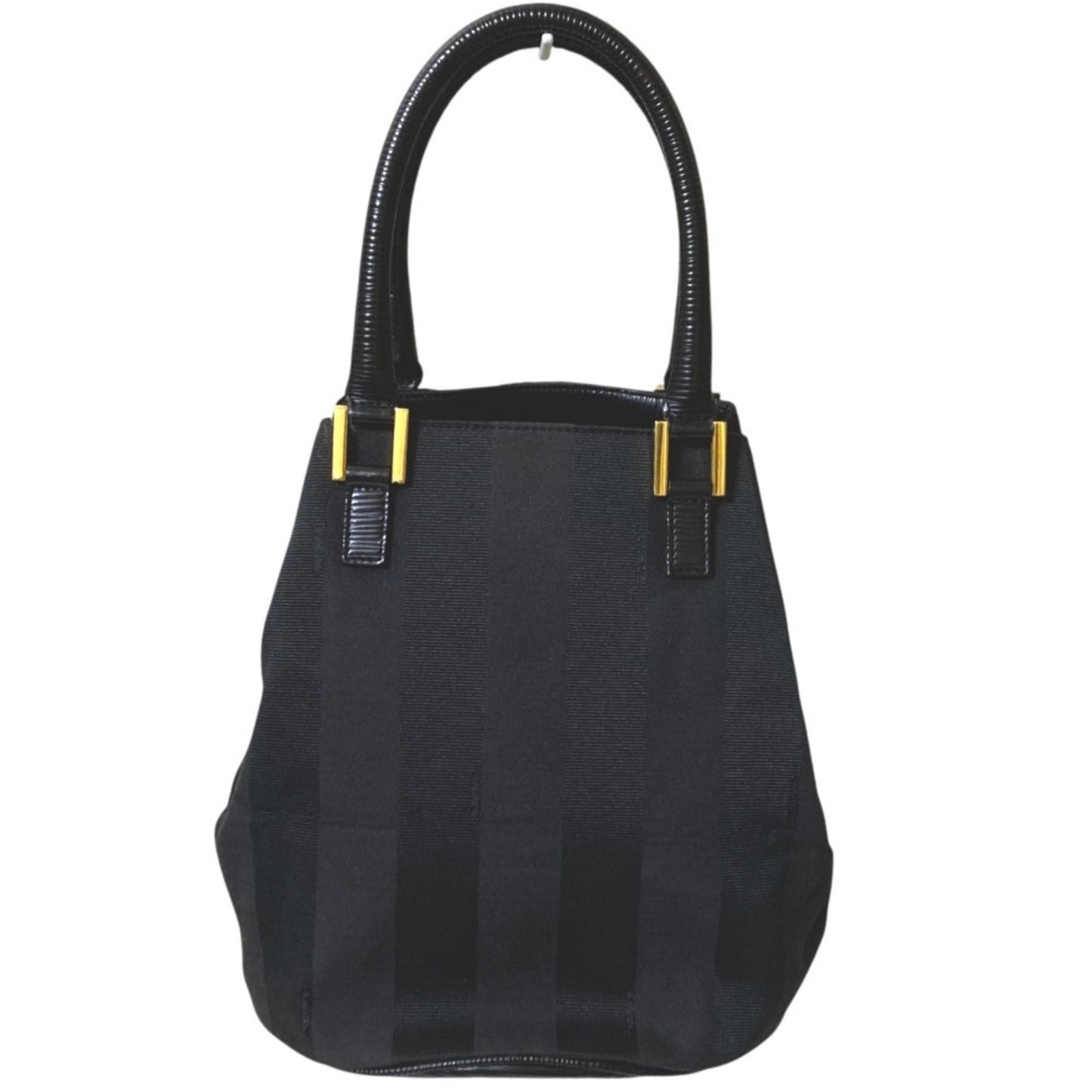 Fendi Vintage Pecan Bucket Handbag In Black