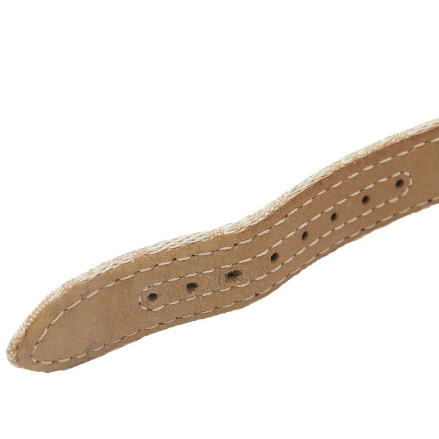 Fendi Horologi Classico Watch 7000L Quartz Movement Beige Dial Stainless Steel Leather